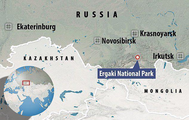 Η επίθεση δημιουργημένη στο Εθνικό Πάρκο Ergaki, στα νότια της Ρωσίας, στα σταδιακά με τη Μογγολία